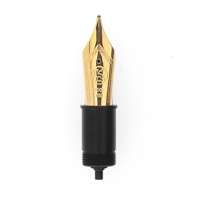 Bock fountain pen nib with Bock housing #8 18k solid gold - extra broad