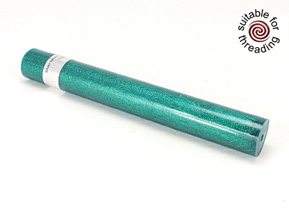 Emerald Green - Silver series pen blank. 235mm