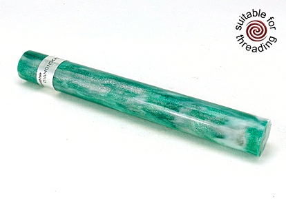 Emerald Isle - Silver series pen blank. 150mm