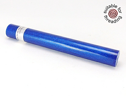 Sapphire Blue - Silver series pen blank. 150mm