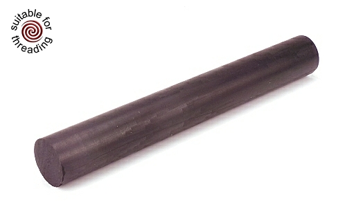 Solid Black - ebonite rod. 60 x 20mm