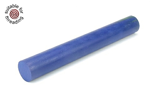 Solid Blue - ebonite rod. 200 x 20mm