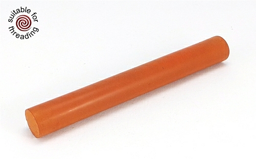 Solid Orange - ebonite rod. 200 x 20mm
