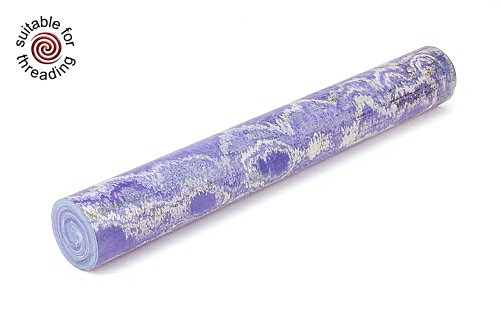 Blue & White - ebonite rod. 150 x 20mm