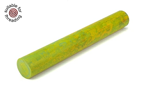 Green & Yellow - ebonite rod. 60 x 20mm