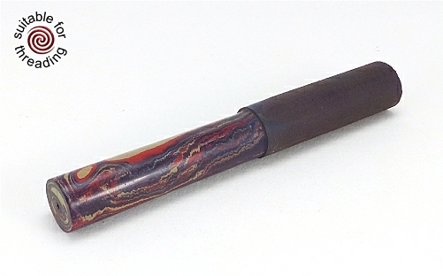 Red White & Blue - ebonite rod. 200 x 20mm
