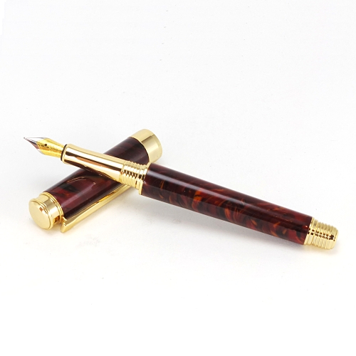 Leveche fountain pen kit with rose gold fittings, standard nib package