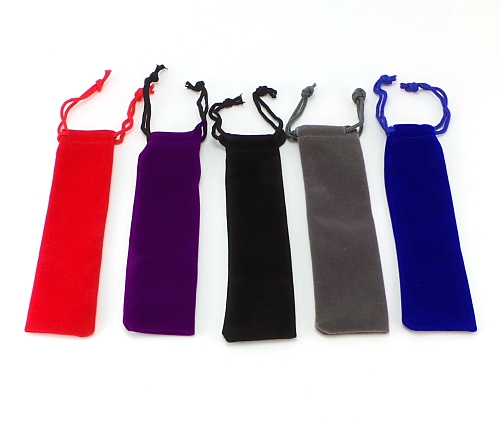 Velvet drawstring pen pouches