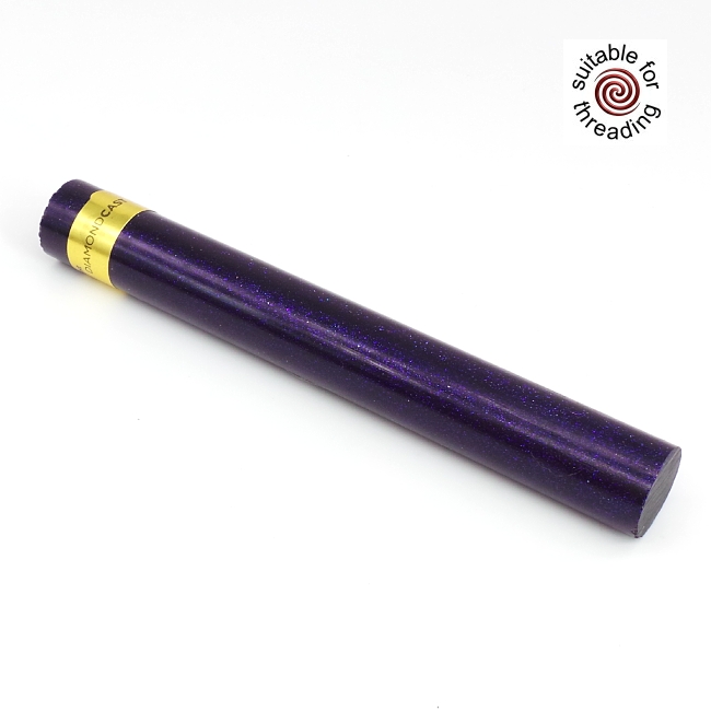 Amethyst - DiamondCast Radiance series pen blank. 150mm