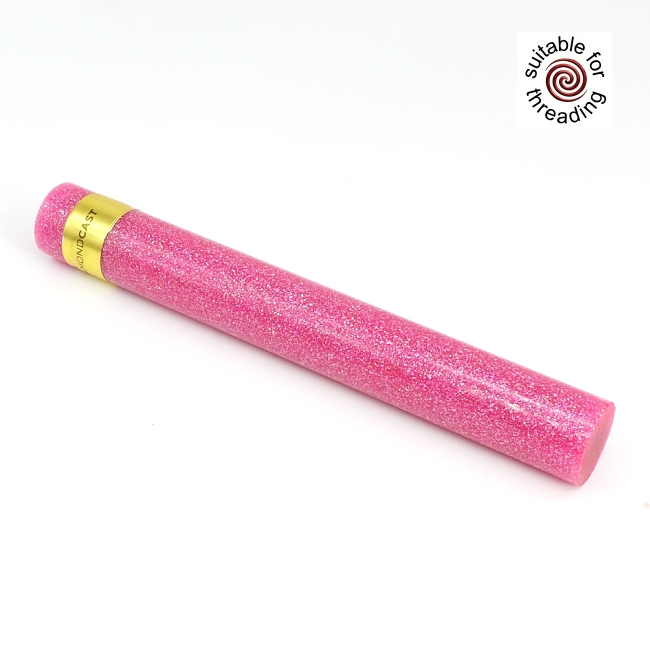 Pink Sapphire - DiamondCast Radiance series pen blank. 235mm