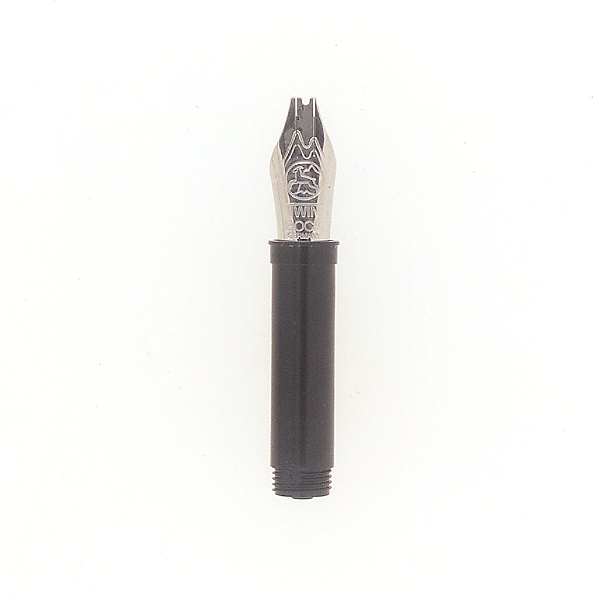 Bock fountain pen nib with Bock housing type 020 #5 polished steel - twin italic point