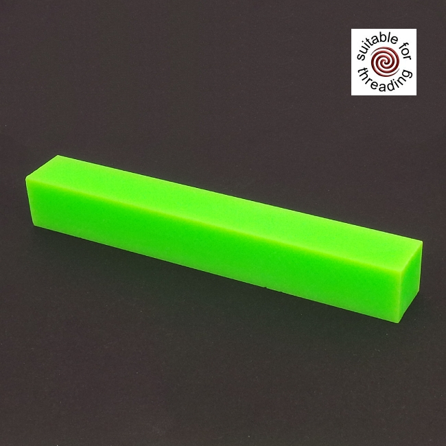 Semplicita SHDC Neon Green acrylic pen blank - 150mm