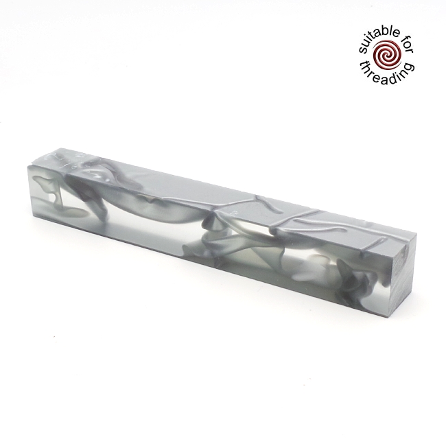 Semplicita Nastro Silver Ribbon acrylic pen blank - 200mm