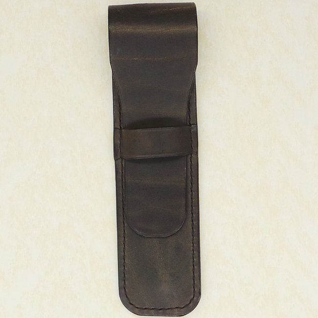 Jermyn Street Leather handmade single pen case - elephant