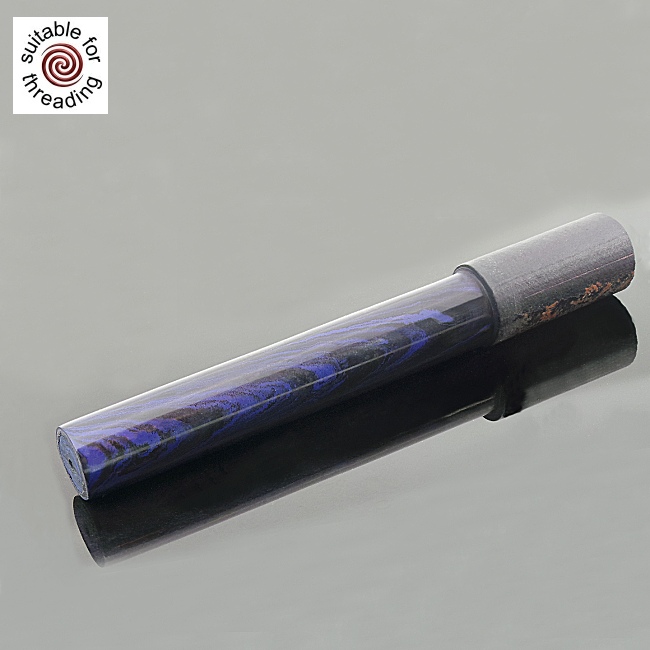 Blue & Black - ebonite rod. 60 x 20mm
