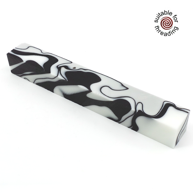 Yin Yang - Cullinore acrylic pen blank - 150mm