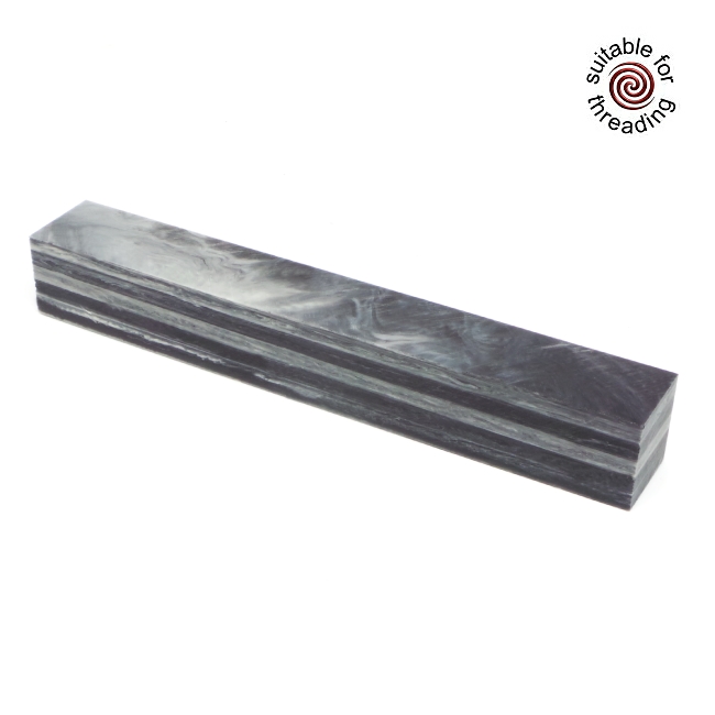 Slate Strata - Cullinore acrylic pen blank - 150mm