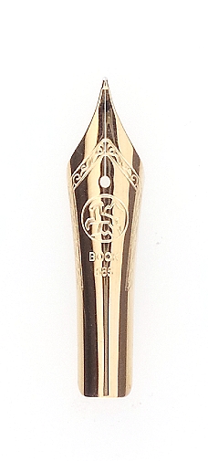 14k SOLID GOLD - Bock standard size 6 fountain pen nibs (type 250)