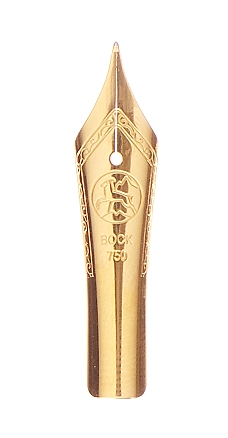 18k SOLID GOLD - Bock standard size 6 fountain pen nibs (type 250)