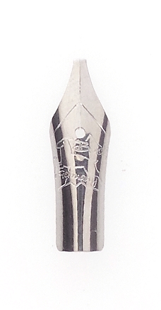 Bock fountain pen nib with Bock housing type 060 #5 polished steel - italic point - 1.1mm