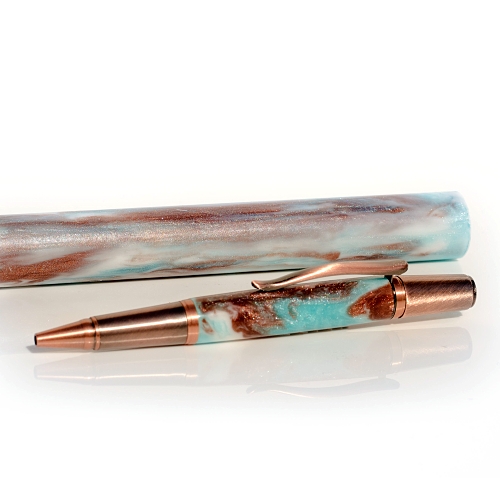 Copper Line - DiamondCast pen blank. 150mm