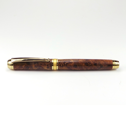 Mistral rollerball pen kit with titanium gold fittings and brushed gold accents