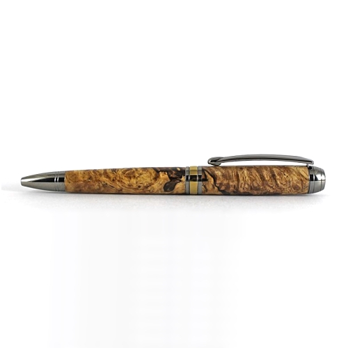 Mistral ballpoint pen kit with titanium gold fittings and brushed gold accents