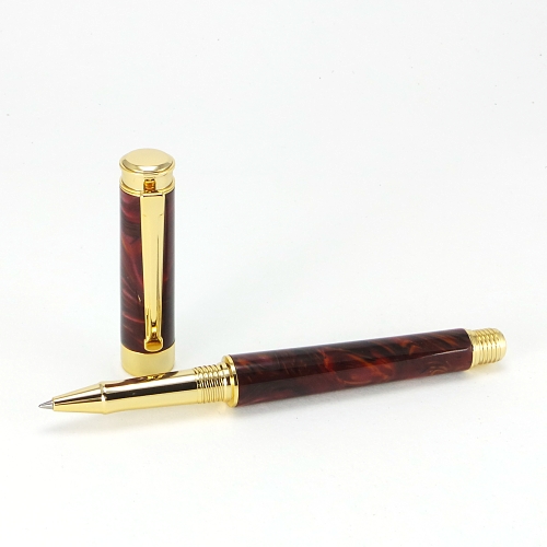 Leveche rollerball pen kit with upgrade gold fittings