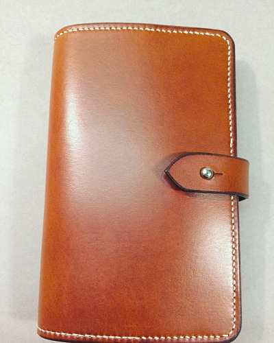 MorganEsq leather pen case for 4 pens - tan