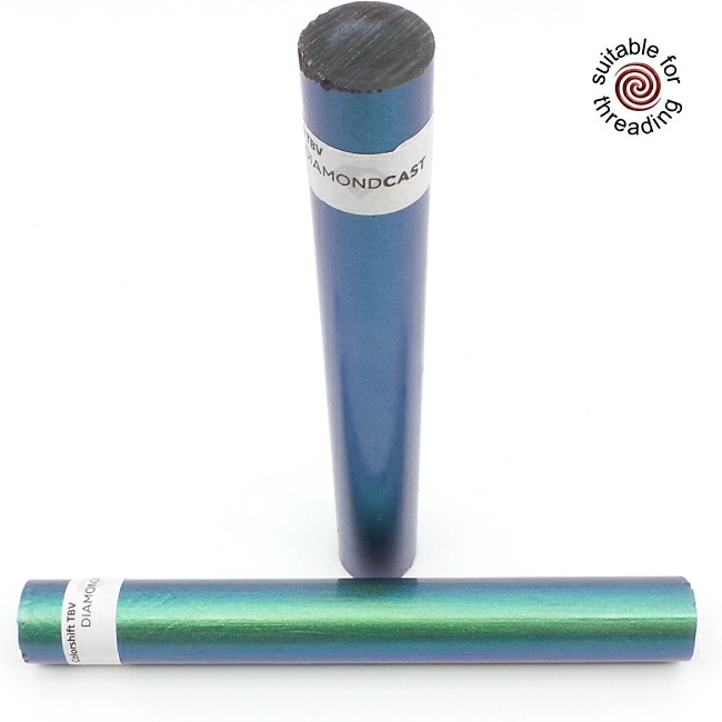 Teal Blue Violet - DiamondCast Colour Shift pen blank. 235mm