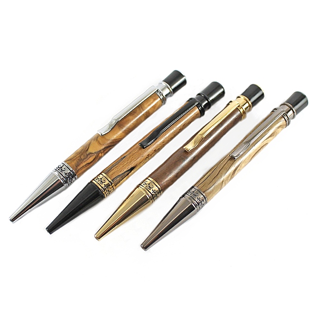 Aquilo ballpoint pen kit with chrome fittings