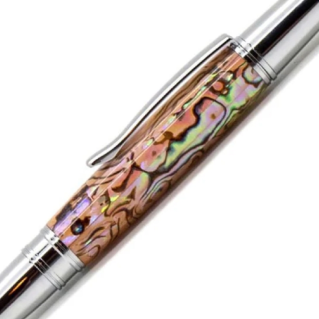 Baby Pink Blankwerks paua abalone pen blank - Sirocco/Zephyr/Sierra Series