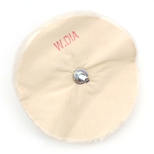 Beall 8 inch buffing wheel (with centre-hole hardware) for white diamond compound