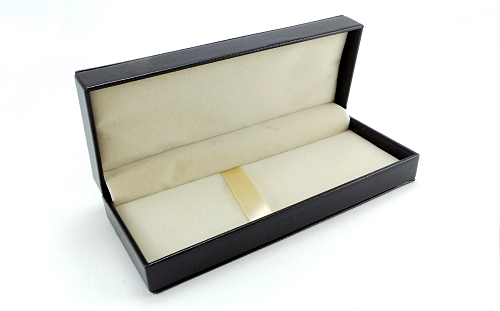 Black leatherette pen box