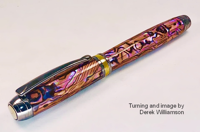 Copper Blankwerks paua abalone pen blank - Mistral/Leveche FP/RB