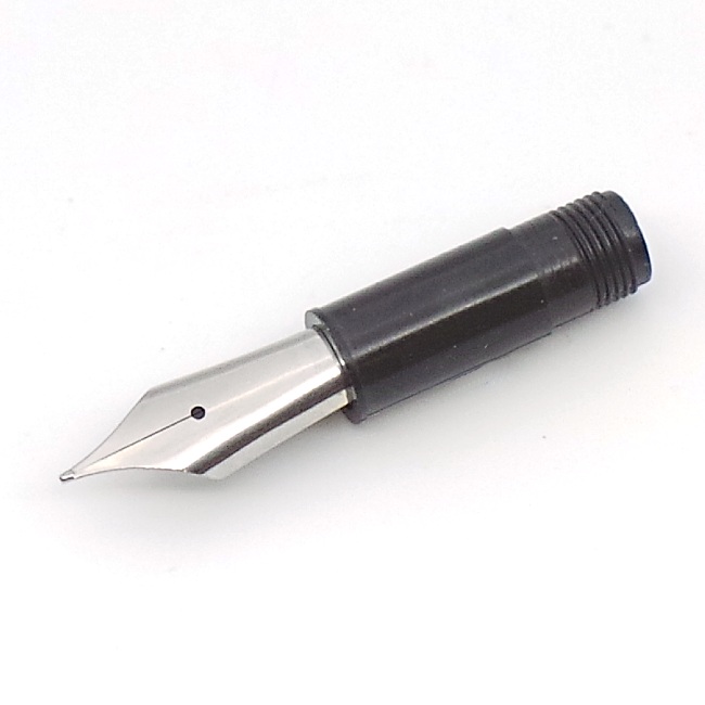 Bock fountain pen nib with Cyclone housing #6 non-engraved polished steel - extra fine