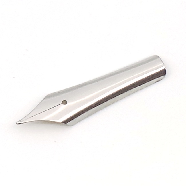 Bock fountain pen nib with Cyclone housing #6 non-engraved polished steel - fine