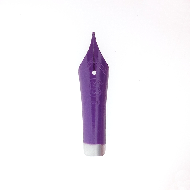 Bock fountain pen nib with Cyclone housing #6 purple lacquer - fine