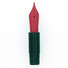 Bock fountain pen nib with Cyclone housing #6 red lacquer - medium