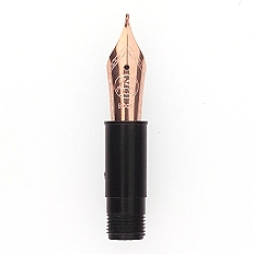 Bock fountain pen nib with Cyclone housing #6 rose gold plate - medium