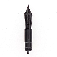 Bock fountain pen nib with Bock housing #6 black lacquer - fine