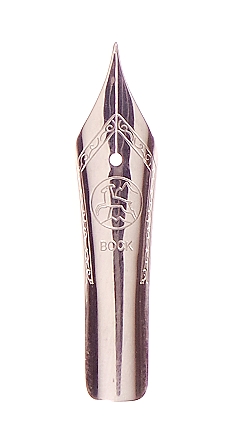 Bock fountain pen nib with Bock housing #6 polished steel - broad