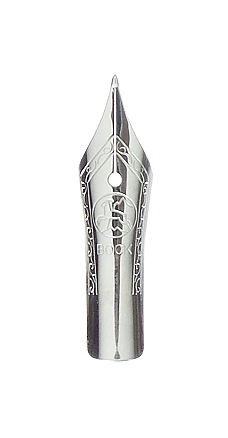 Bock fountain pen nib with Bock housing #5 polished steel - extra fine