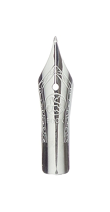 Bock fountain pen nib with Bock housing #5 polished steel - fine