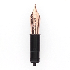 Bock fountain pen nib with Bock housing #6 rose gold plate - broad