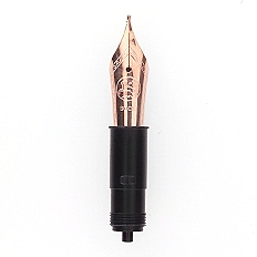 Bock fountain pen nib with Bock housing #6 rose gold plate - extra broad