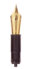 Bock fountain pen nib with Bock housing #6 18k solid gold - extra broad
