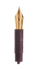Bock fountain pen nib with kit housing #5 gold plate - broad