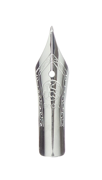 Bock fountain pen nib with kit housing #5 polished steel - fine