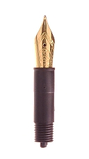 Bock fountain pen nib with kit housing #5 gold plate - medium